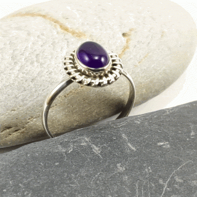 Anel em Prata com Ametista