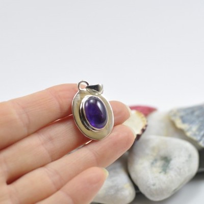 Pendente em Prata com Ametista EXTRA