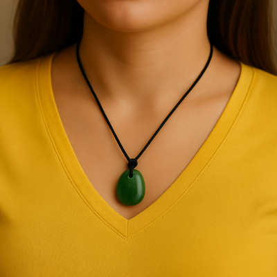 Pendente Pedra Quartzo Verde (signo Virgem)