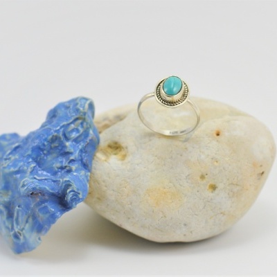 Anel em Prata com Turquesa
