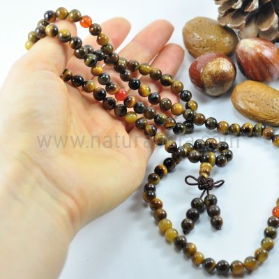 JapaMala de Pedra Olho de tigre e cornalina