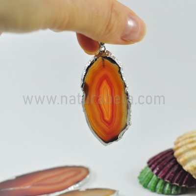 Pendente Chapa de Ágata em Prata 05