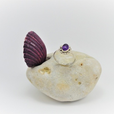 Anel em Prata com Ametista