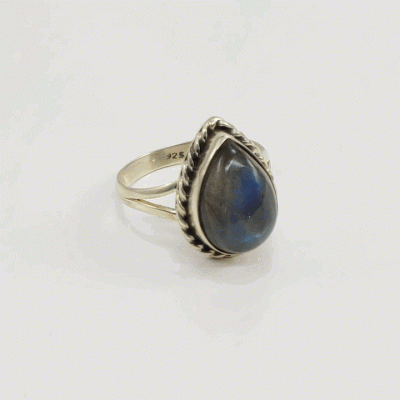 Anel em Prata Labradorite modelo "Infanta"