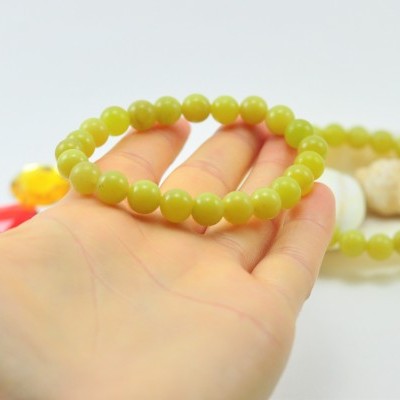 Pulseira de Bolas Ágata Limão Pulseira de Bolas Ágata Limão