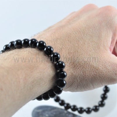 Pulseira Bolas de Turmalina Negra EXTRA