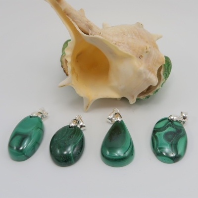 Pendente Prata com Malaquita Pendente Prata com Malaquita