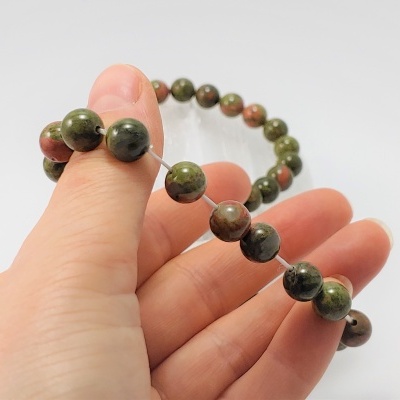 Pulseira de Bolas 8mm Unakita Pulseira de Bolas 8mm Unakita