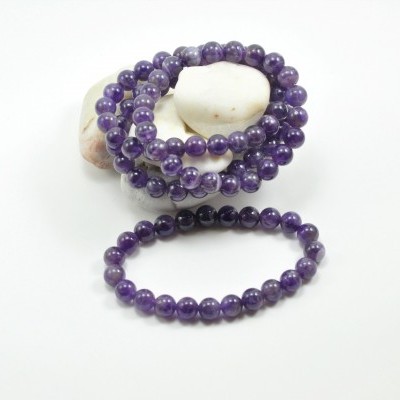 Pulseira de bolas Ametista 8mm Pulseira de bolas Ametista 8mm