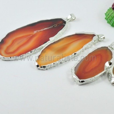 Pendente Chapa de Ágata em Prata 05