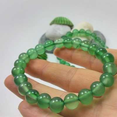 Pulseira de bolas Ágata verde