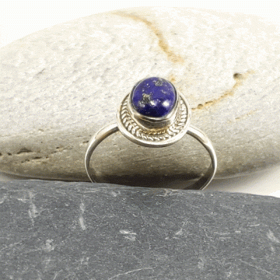 Anel em Prata com Lapis lazuli