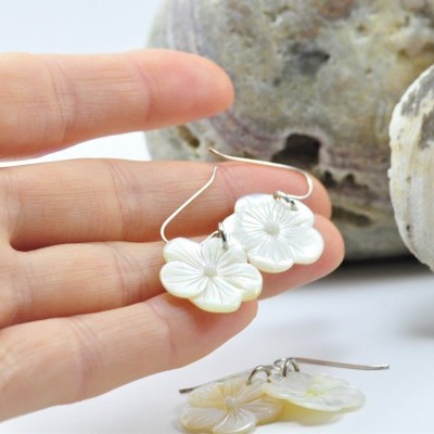 Brincos Madrepérola Prata