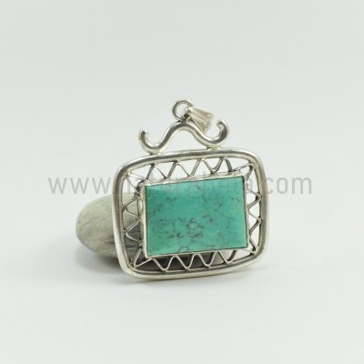 Pendente em Prata com Turquesa