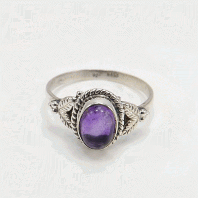 Anel em Prata com Ametista