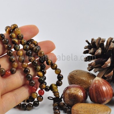 JapaMala de Pedra Olho de tigre e cornalina