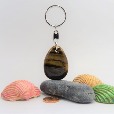 Porta-chaves Signo Gémeos Olho-de-tigre