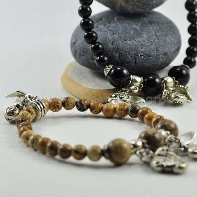 Pulseiras Onix e Jaspe Paisagem Pulseiras Onix e Jaspe Paisagem