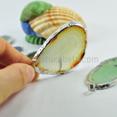 Pendente Chapa de Ágata em Prata 04