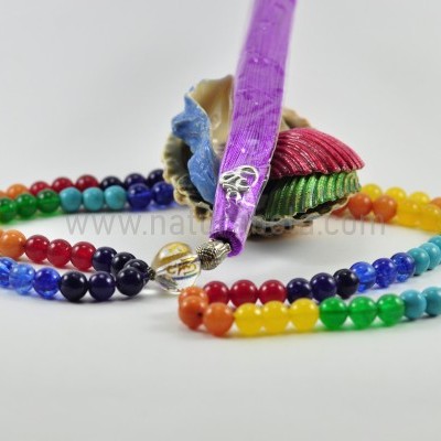 JapaMala 7 Chakras com Mantra e Símbolo OM