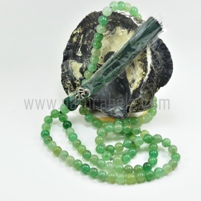 Japamala de Aventurina Verde 8mm com símbolo OM