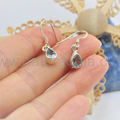Brincos em prata de Topázio facetado