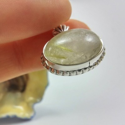 Pendente em prata com Quartzo Rutilado