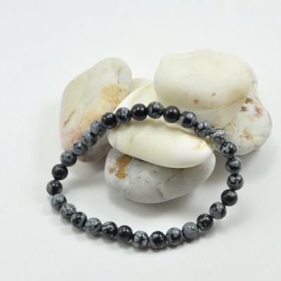 Pulseira de bolas Obsidiana Nevada