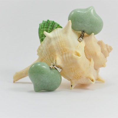 Pendente coração de Aventurina verde