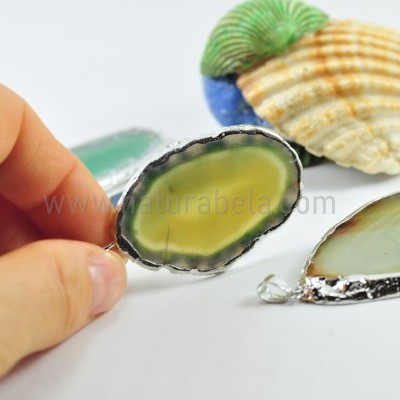 Pendente Chapa de Ágata em Prata 04