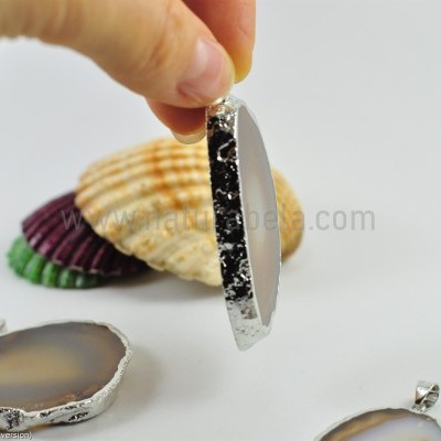 Pendente Chapa de Ágata em Prata 06 Pendente Chapa de Ágata em Prata 06