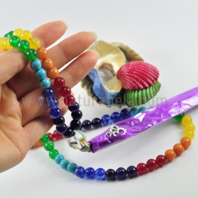 JapaMala 7 Chakras com Mantra e Símbolo OM