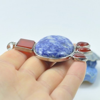 Pendente com pedras naturais estilo "Egipto"