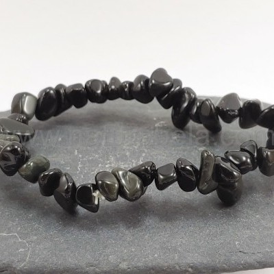 Pulseira Chip Ágata negra