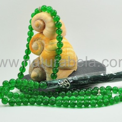 Japamala de Jade Verde 8 mm com símbolo OM