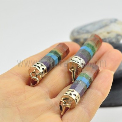 Pendente dos 7 Chakras Facetado Pendente dos 7 Chakras Facetado