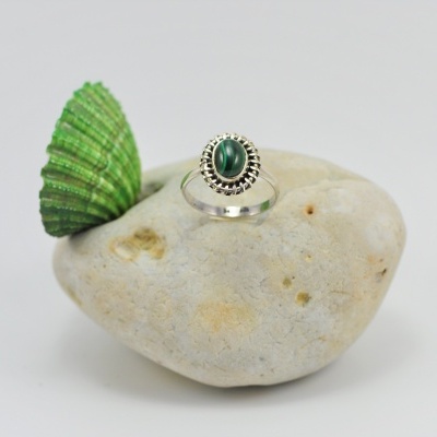 Anel em Prata com Malaquite