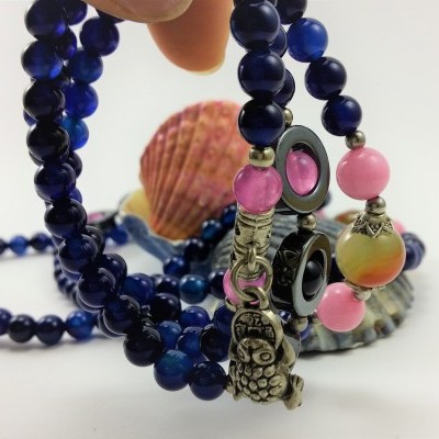 Pulseira Colar Sapo da Sorte Azul escuro Pulseira Colar Sapo da Sorte Azul escuro