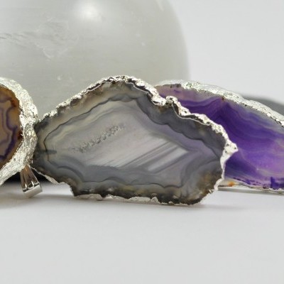 Pendente chapa de Ágata