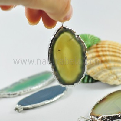 Pendente Chapa de Ágata em Prata 04