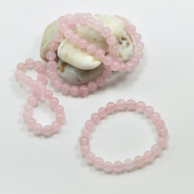 Pulseira de bolas Quartzo Rosa