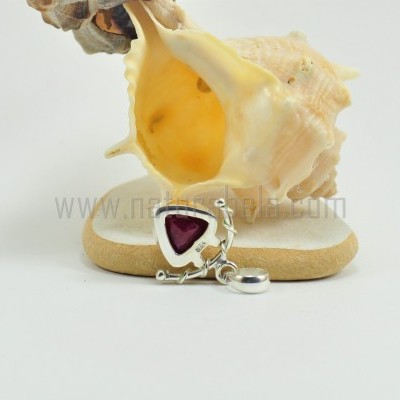 Pendente em Prata com Rubi