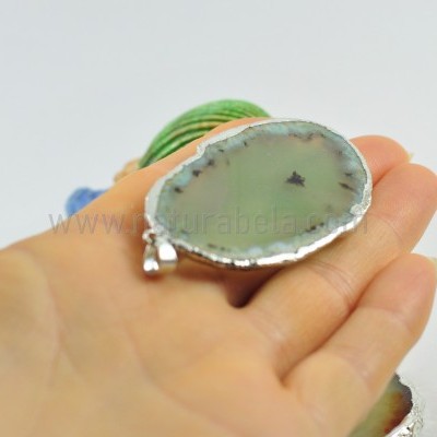 Pendente Chapa de Ágata em Prata 04