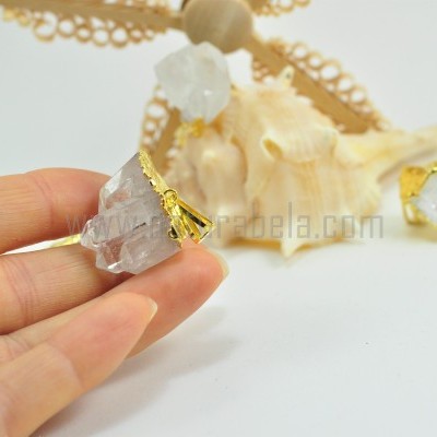 Pendente drusa de Quartzo Cristal