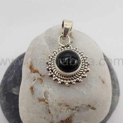 Pendente sol em Prata com ÓNIX