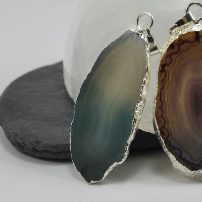 Pendente chapa de Ágata