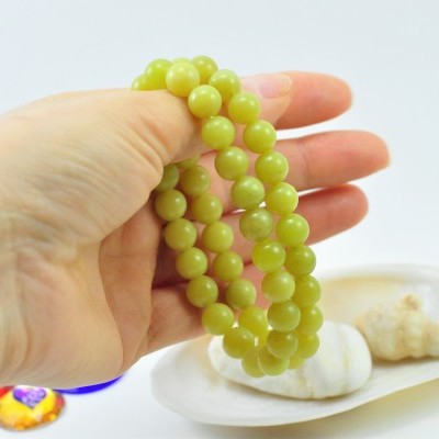 Pulseira de Bolas Ágata Limão Pulseira de Bolas Ágata Limão