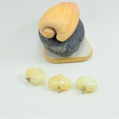 Pendente coração de Calcita Amarela