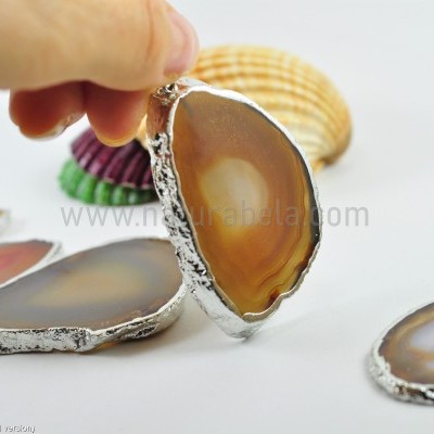 Pendente Chapa de Ágata em Prata 06 Pendente Chapa de Ágata em Prata 06