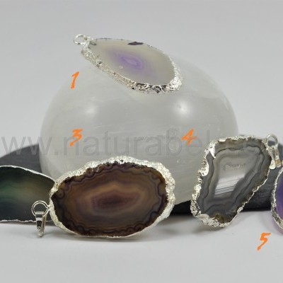 Pendente chapa de Ágata